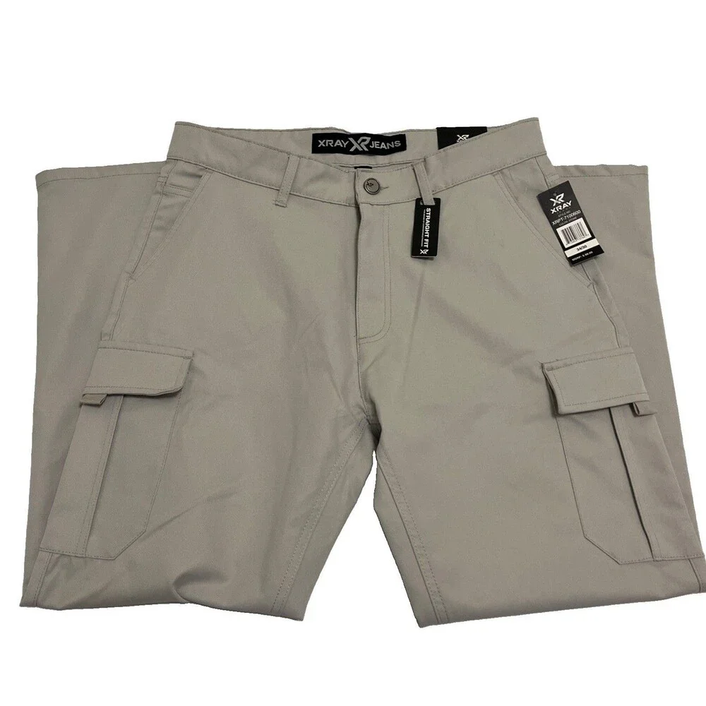 XRAY JEANS Men's Commuter Pants Utility Cargo Style Tan Size 34x30 New